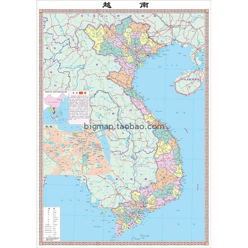 越南地圖中文版 外貿與旅游行業利器，限時五折電腦噴繪優質選擇